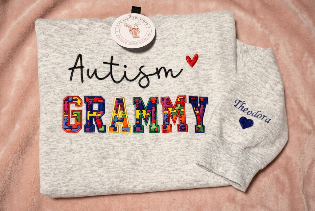Autism Grandma Embroidered Sweatshirt