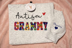 Autism Grandma Embroidered Sweatshirt